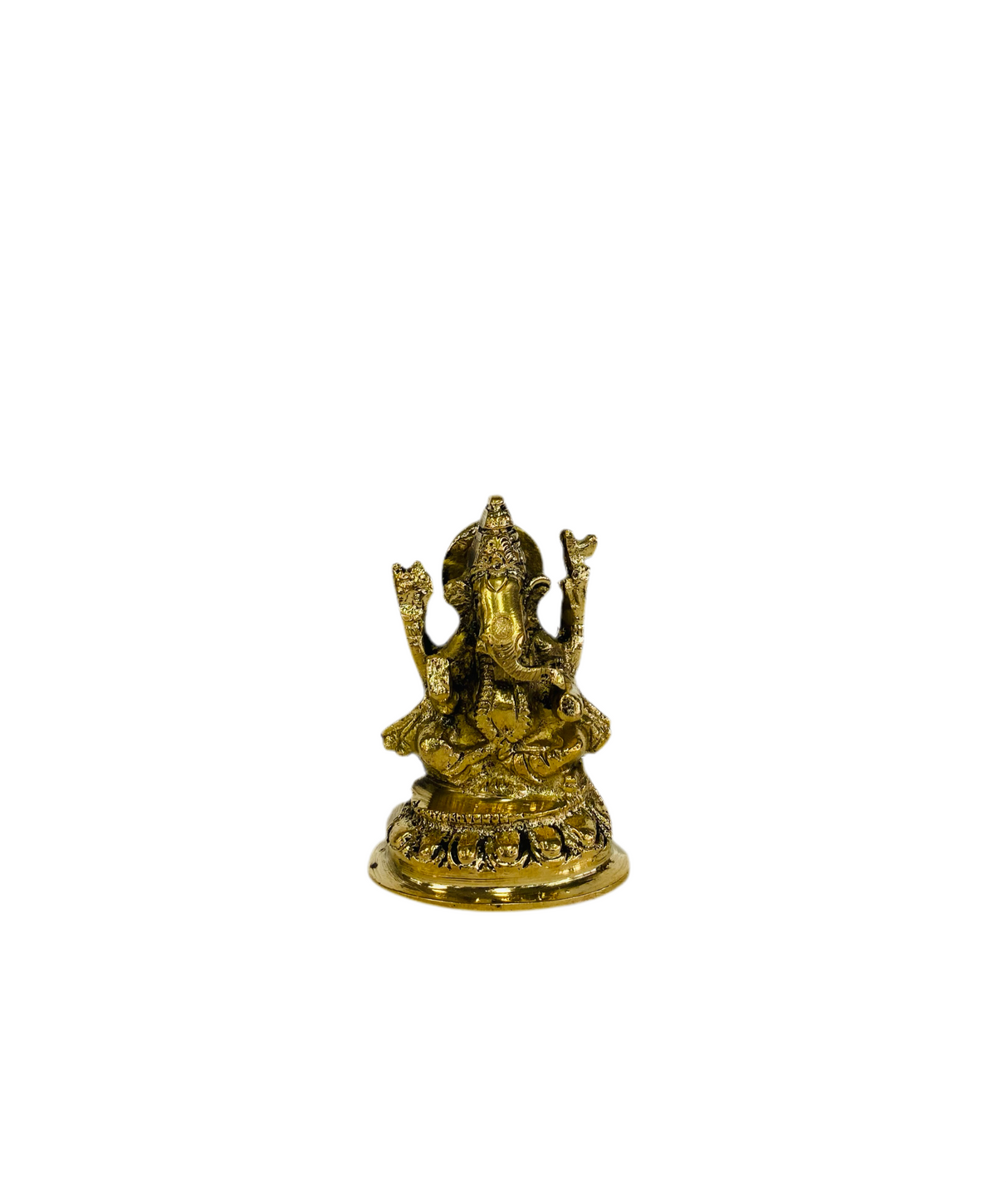 Ganesh Statue Brass 4 Inch