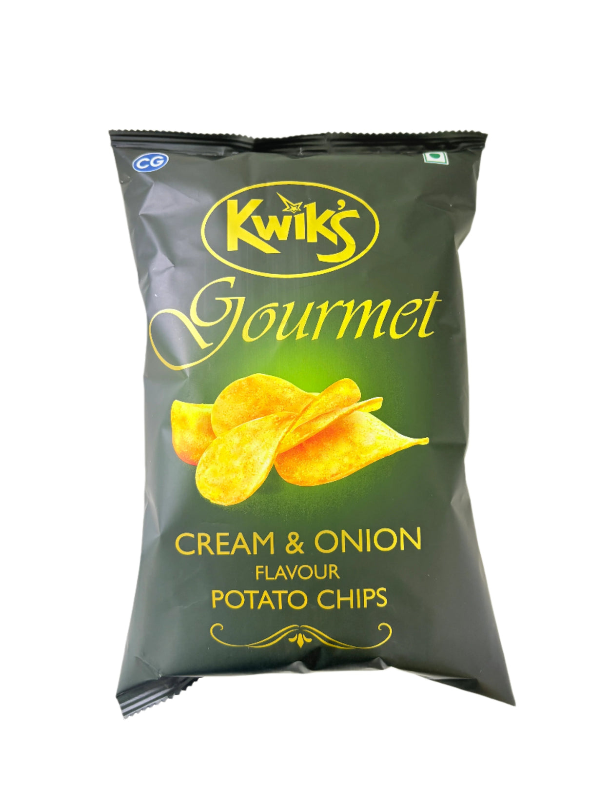 Kwiks Cream & Onion Potato Chips 65Gm