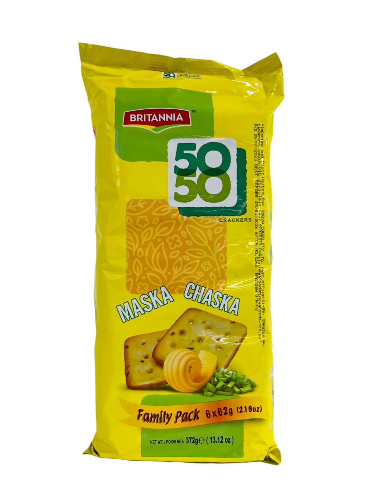 Britannia 50-50 Maska Chaska Family Pack 6*62Gm