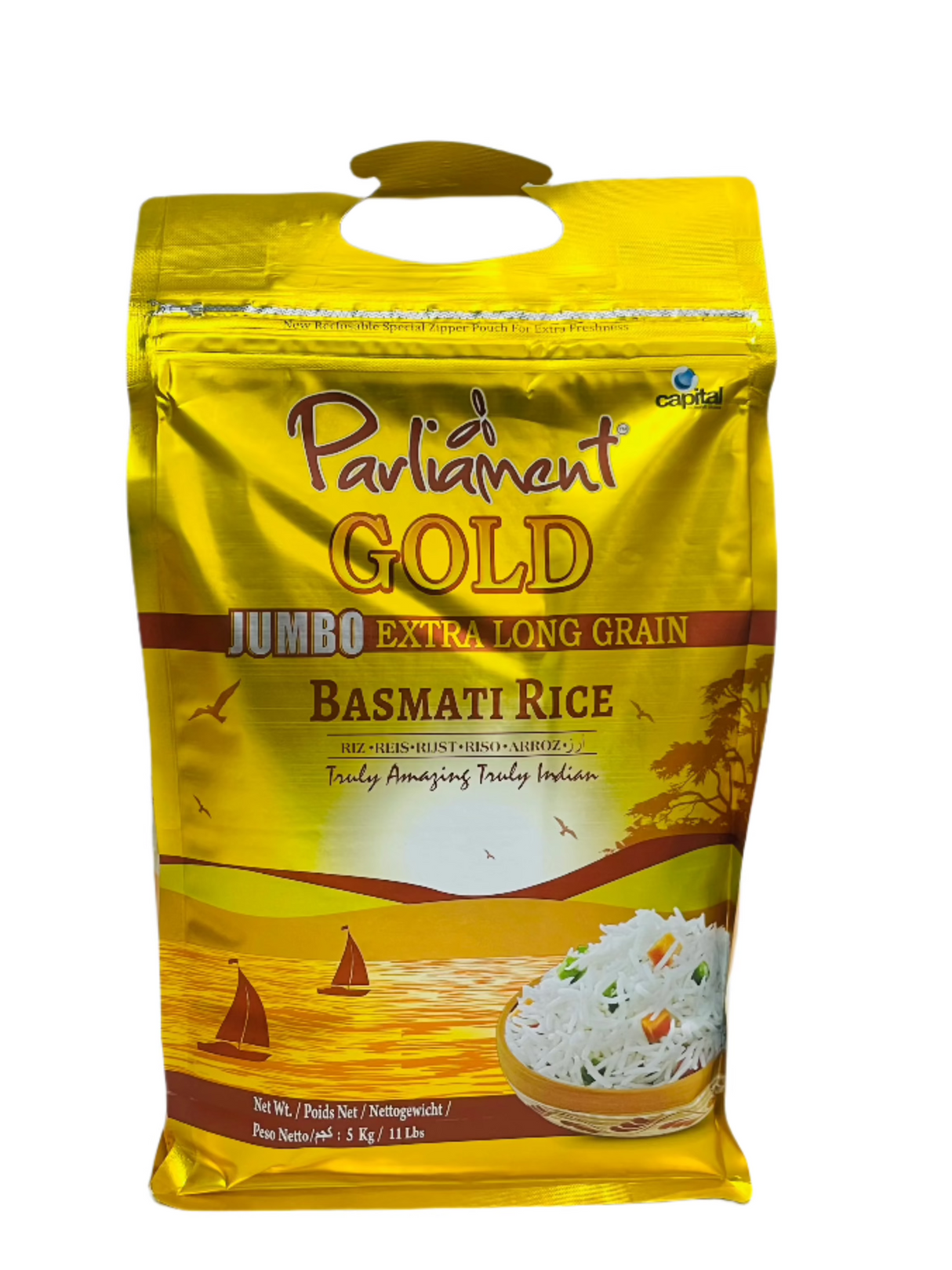 Parliament Gold XL Grain Basmati Rice 5Kg