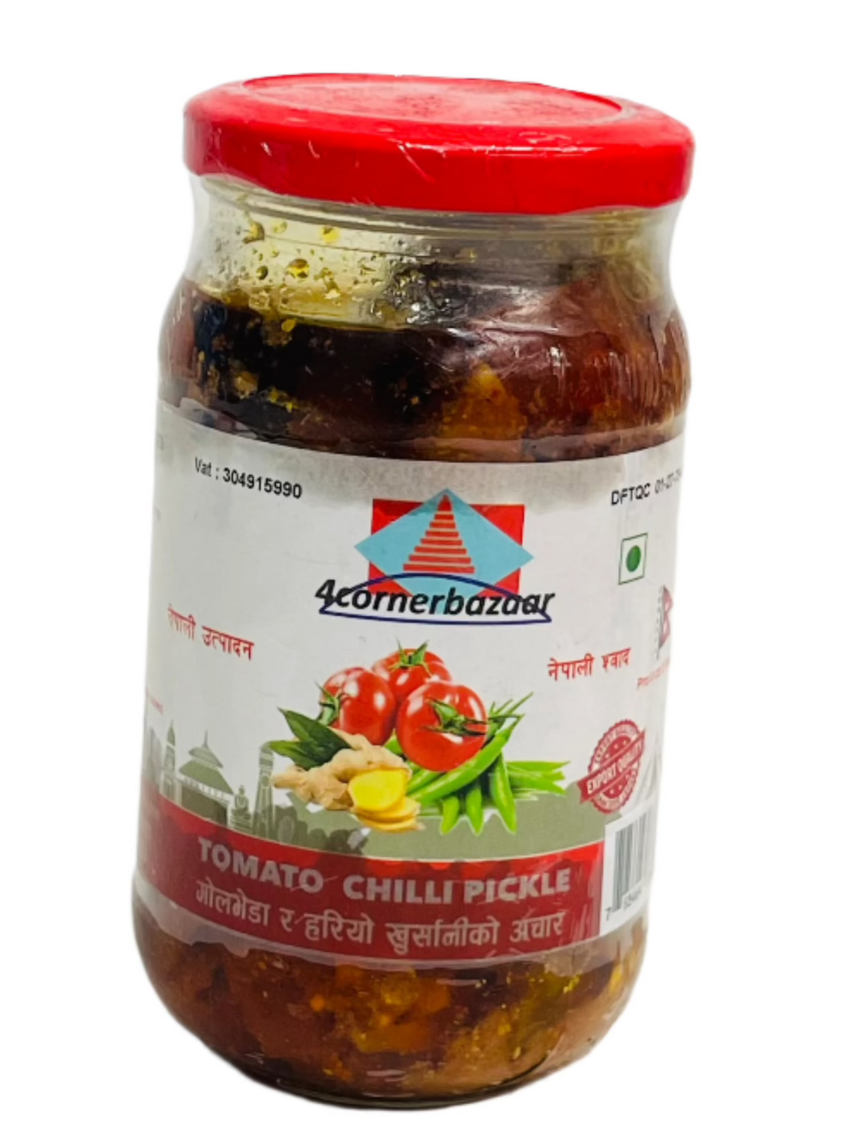 4 Corner Tomato Chilli Pickle 350Gm