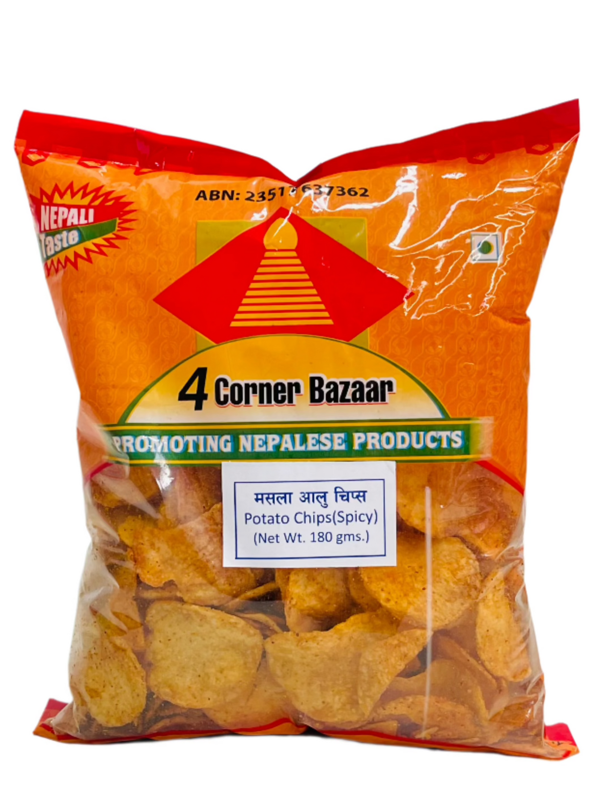 4 Corner Masala Potato Chips 180Gm