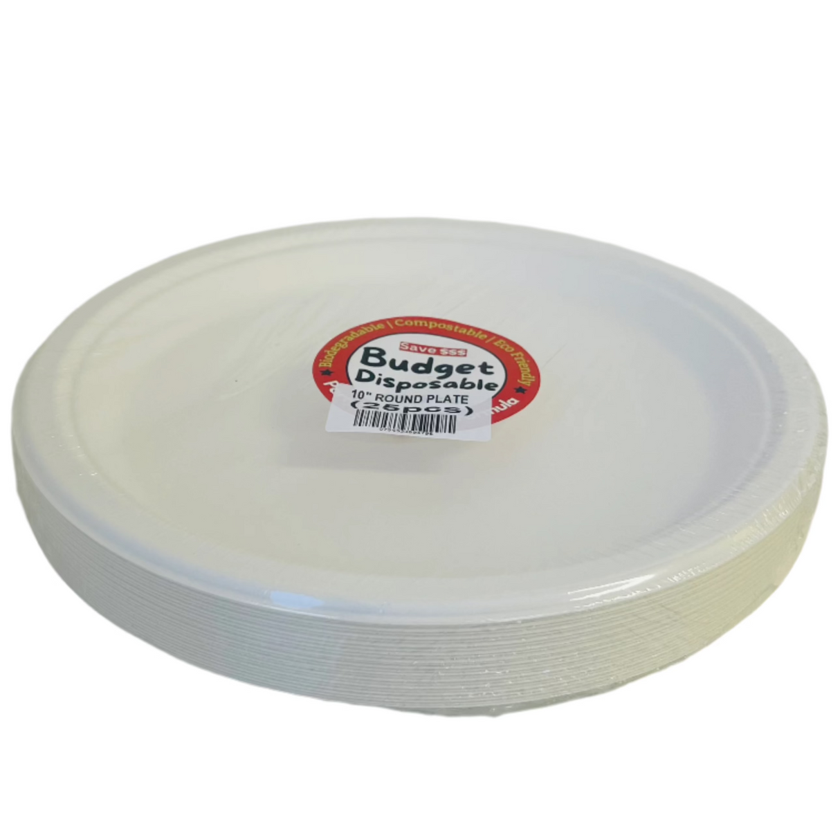 10' Disposable Round Plate 25Pcs